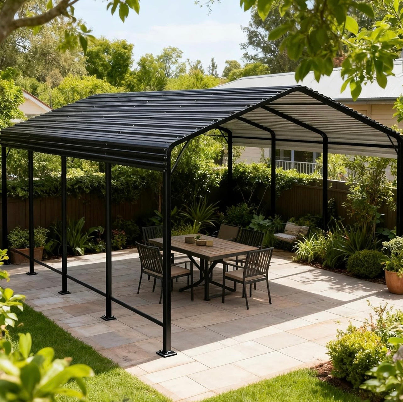 $2199 New in Crate 20x20 FT Heavy Duty Metal Carport, All-Season Galvanized Steel Car Shelter