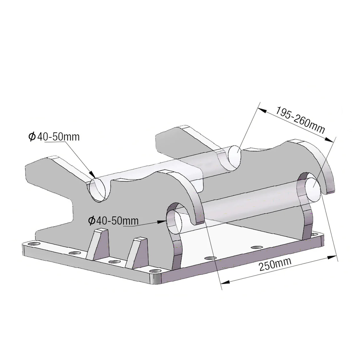 New Premium Excavator Hydraulic Post Pounder, 700 Ft-lb Energy Class, 500-900 BPM, 8” Post Capacity, 4-7 Ton Excavator