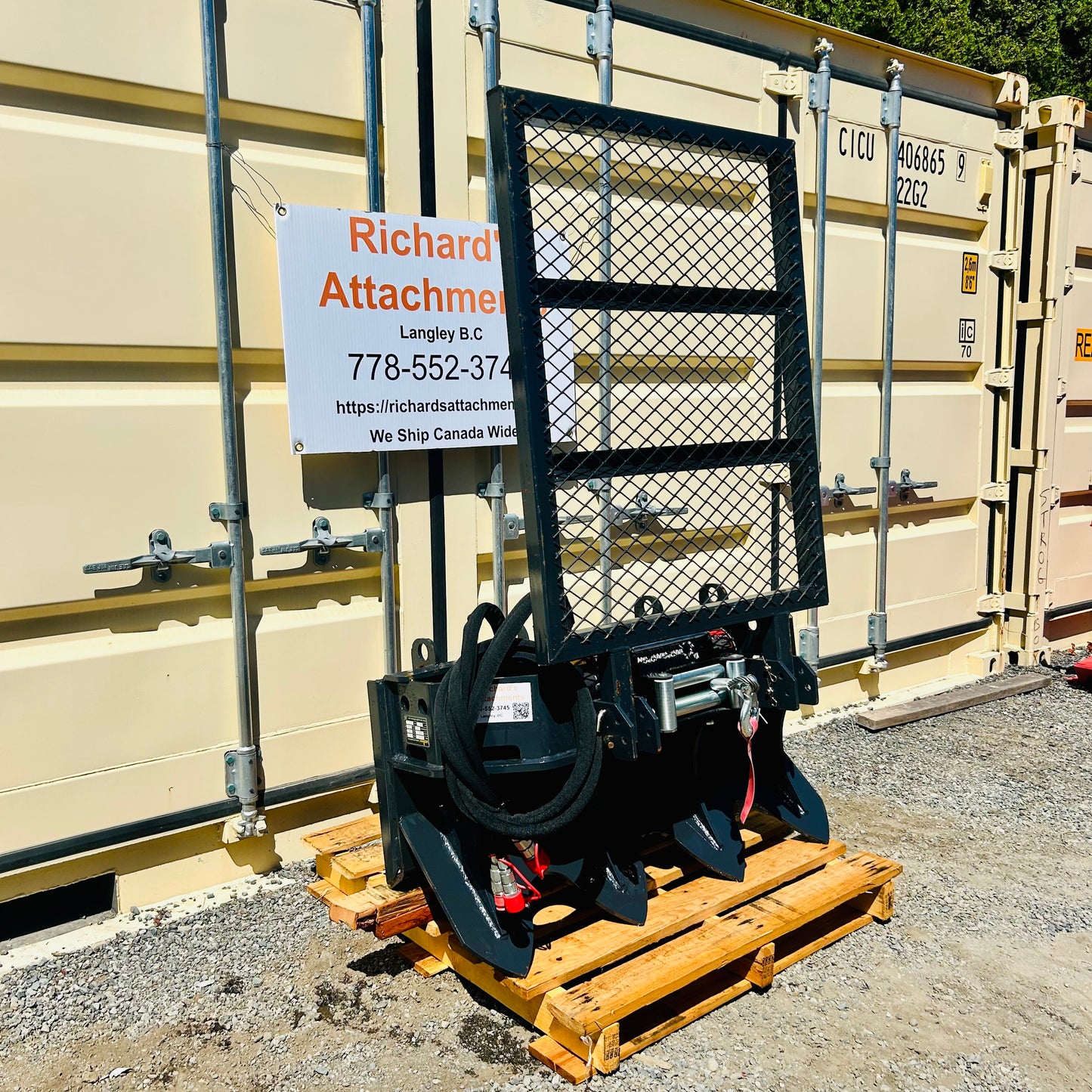 New 15,000 lbs Skid Steer Hydraulic Winch