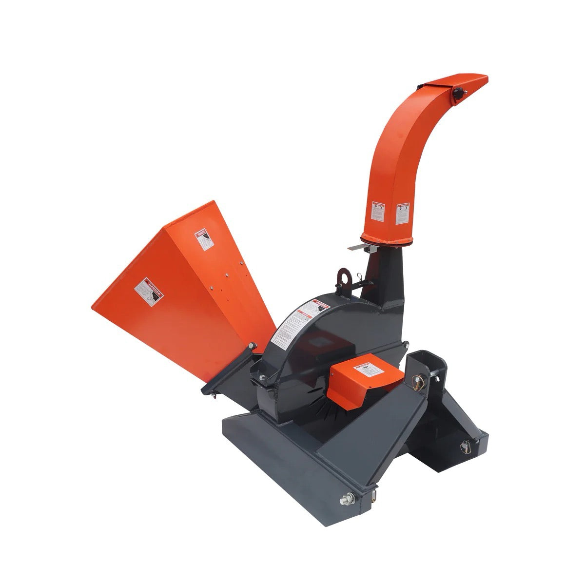 New Premium Sub Compact 3-Point Wood Chipper, 4" Chipping Capacity, Category 1 Hookup, 30-50 HP Tractor