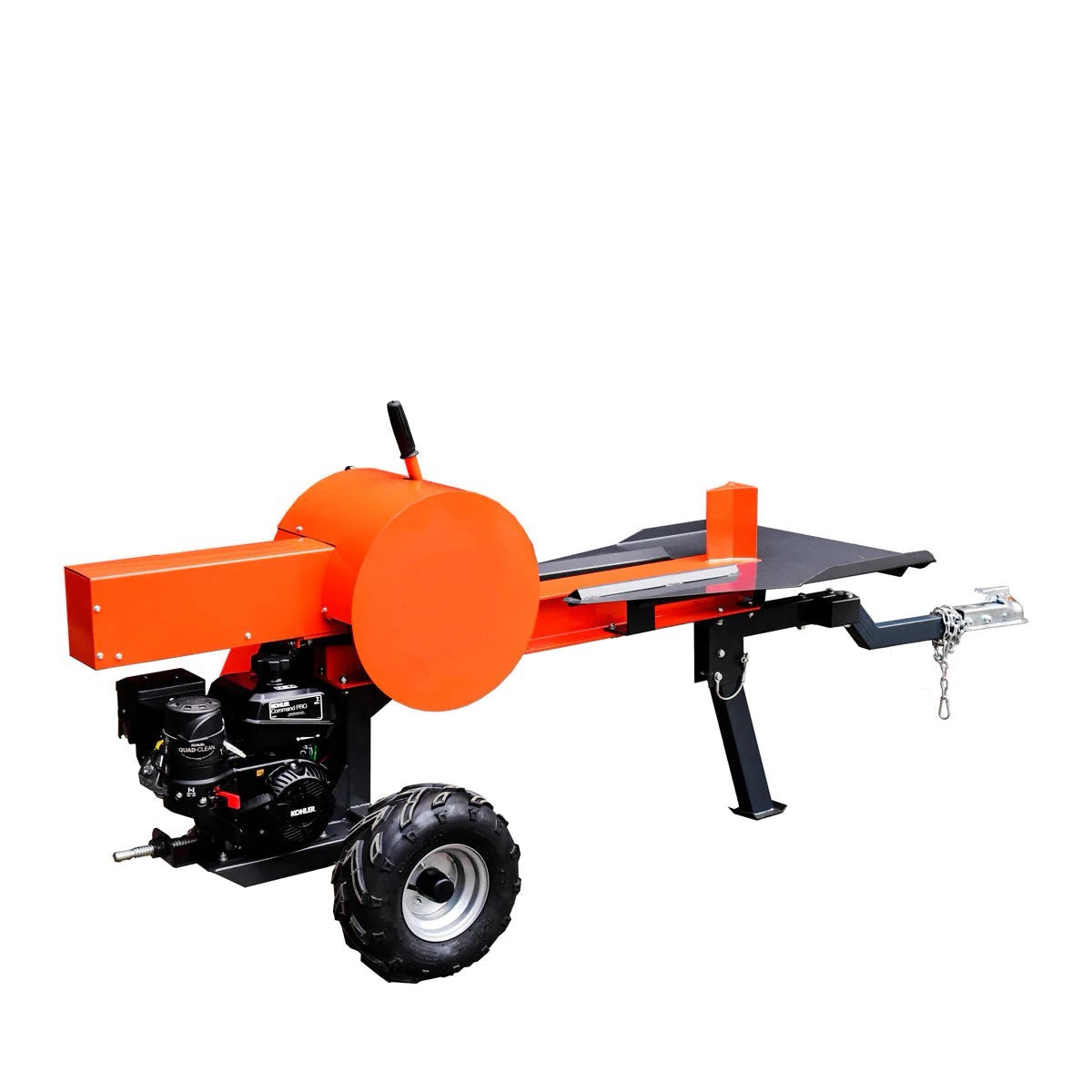 New Premium 34 Ton ATV/UTV Tow-Behind Log Splitter, 7 HP Kohler Gasoline Engine, 28” Log Diameter Capacity, 3-Sec Cycle Time