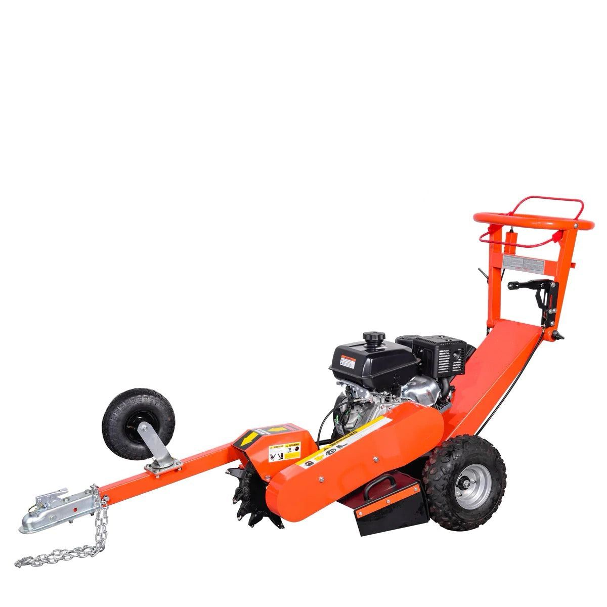 New Premium Walk Behind Kohler Powered Stump Grinder, ATV/UTV Tow Bar, 12 Carbide Teeth, 24” Cutting Capacity