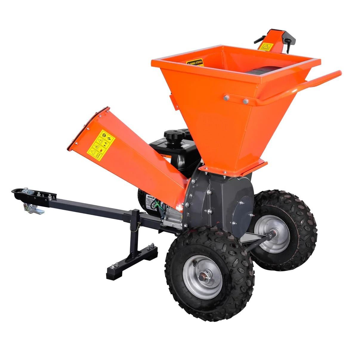 New Premium 3-in-1 3” Wood Chipper, Shredder & Vacuum, ATV Tow-Behind, 7 HP Kohler Engine, 6" Suction Port