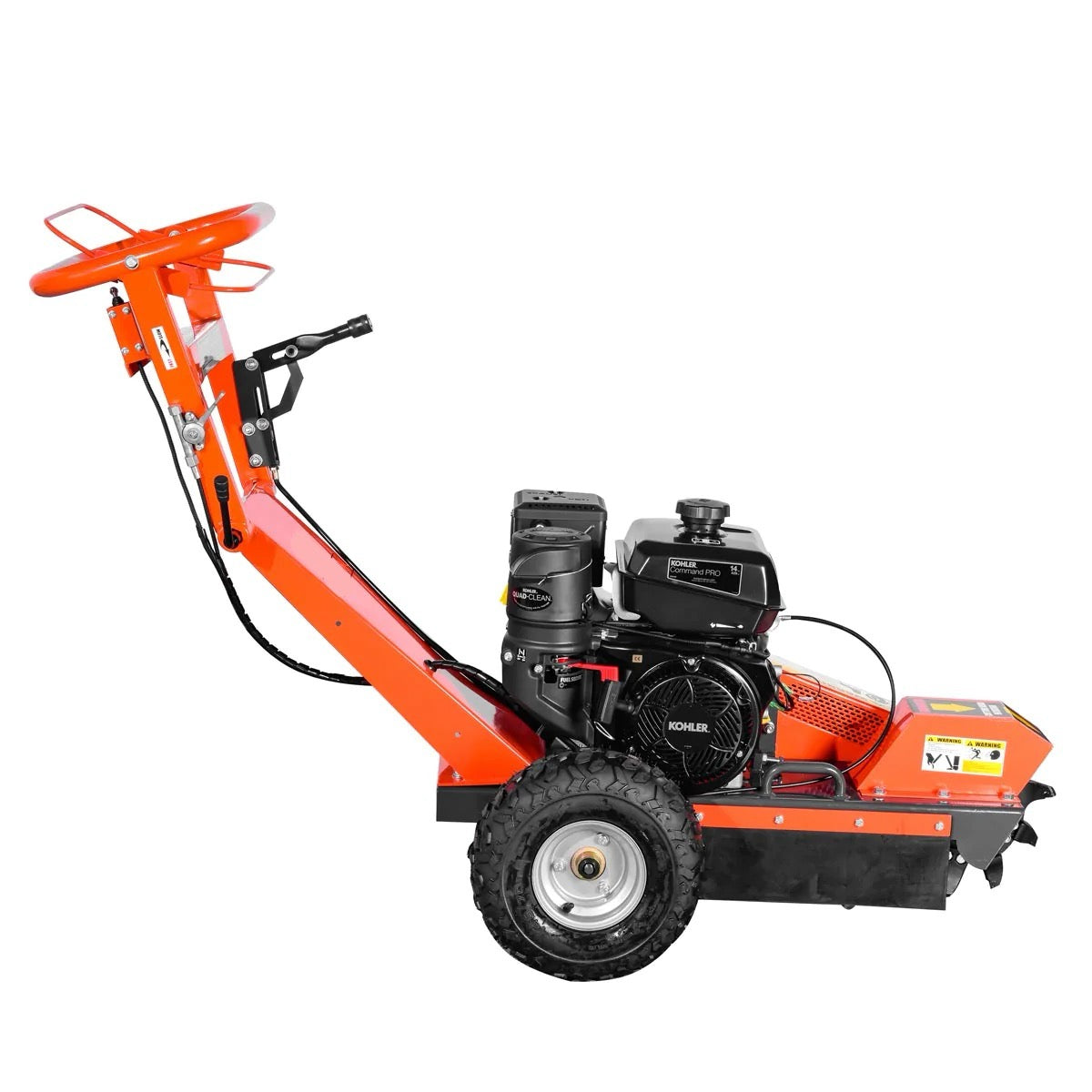 New Premium Walk-Behind Kohler Powered Stump Grinder, 9 Carbide Teeth, 24” Cutting Capacity