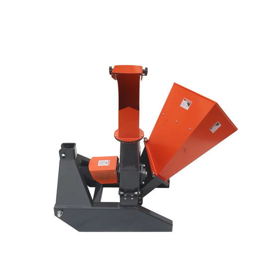 New Premium Sub Compact 3-Point Wood Chipper, 4" Chipping Capacity, Category 1 Hookup, 30-50 HP Tractor