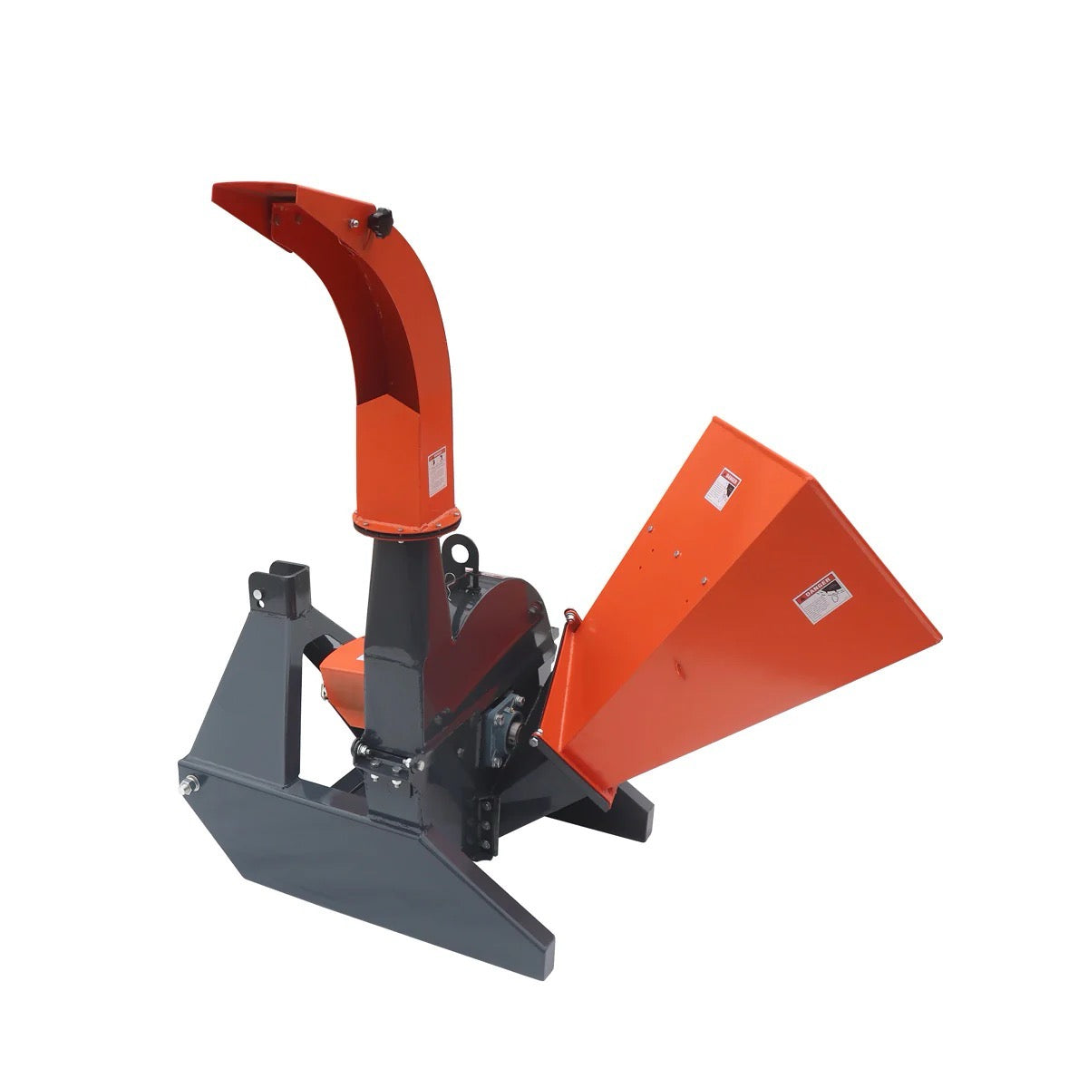 New Premium Sub Compact 3-Point Wood Chipper, 4" Chipping Capacity, Category 1 Hookup, 30-50 HP Tractor