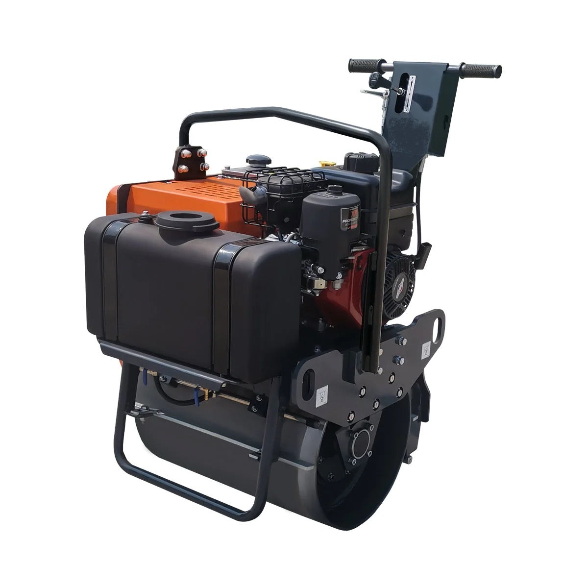 New Premium Walk-Behind Single Drum Vibratory Roller, Briggs Stratton Gasoline Engine, 16” Drum, 2600 lb Compaction Force