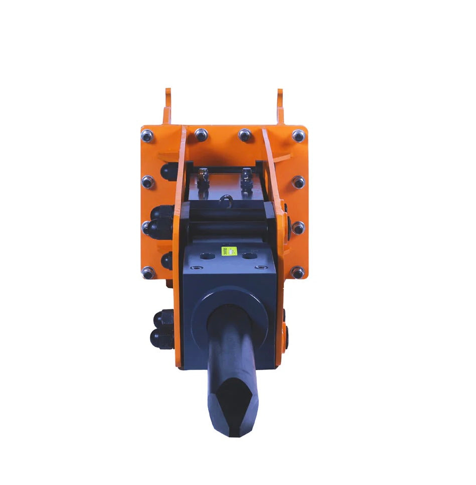 New 4-7 Ton Excavator/Backhoe Hydraulic Hammer Breaker, Quick Change (Q/C) Lugging, 2-3/4” Moil Point Chisel, 600 J Impact Energy