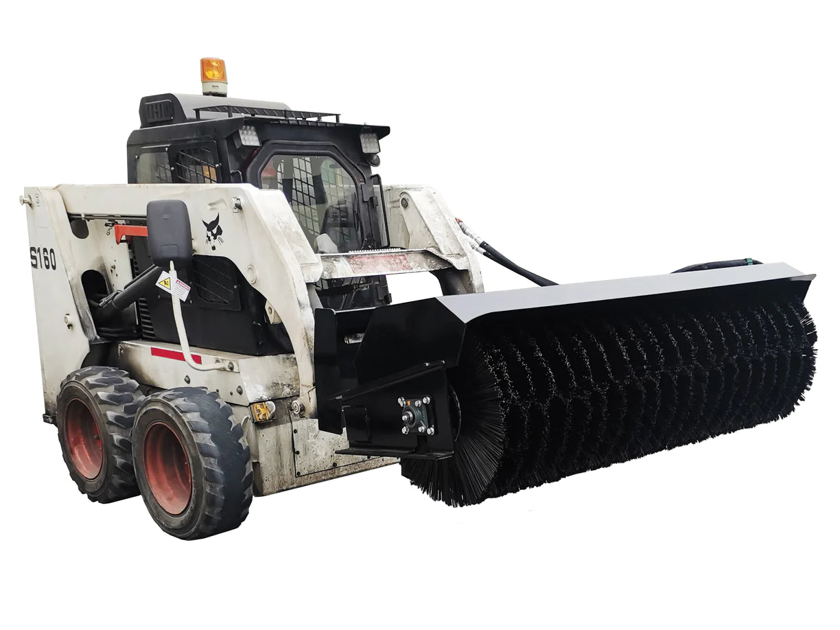 New Skid Steer Attachment Hydraulic Angle Broom