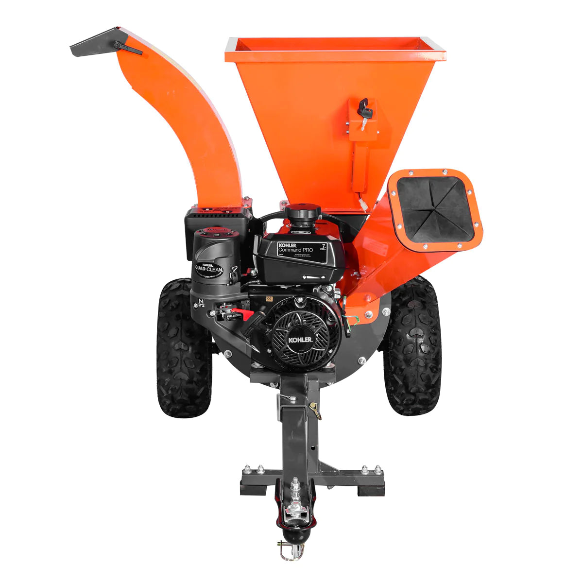 New Premium 3-in-1 3” Wood Chipper, Shredder & Vacuum, ATV Tow-Behind, 7 HP Kohler Engine, 6" Suction Port