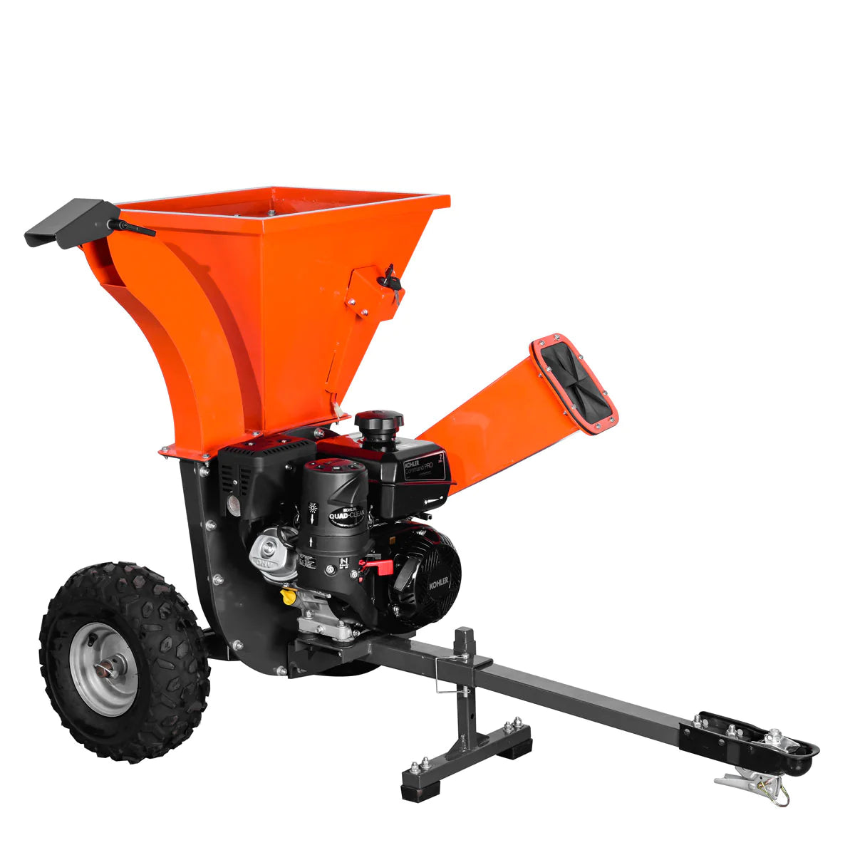 New Premium 3-in-1 3” Wood Chipper, Shredder & Vacuum, ATV Tow-Behind, 7 HP Kohler Engine, 6" Suction Port