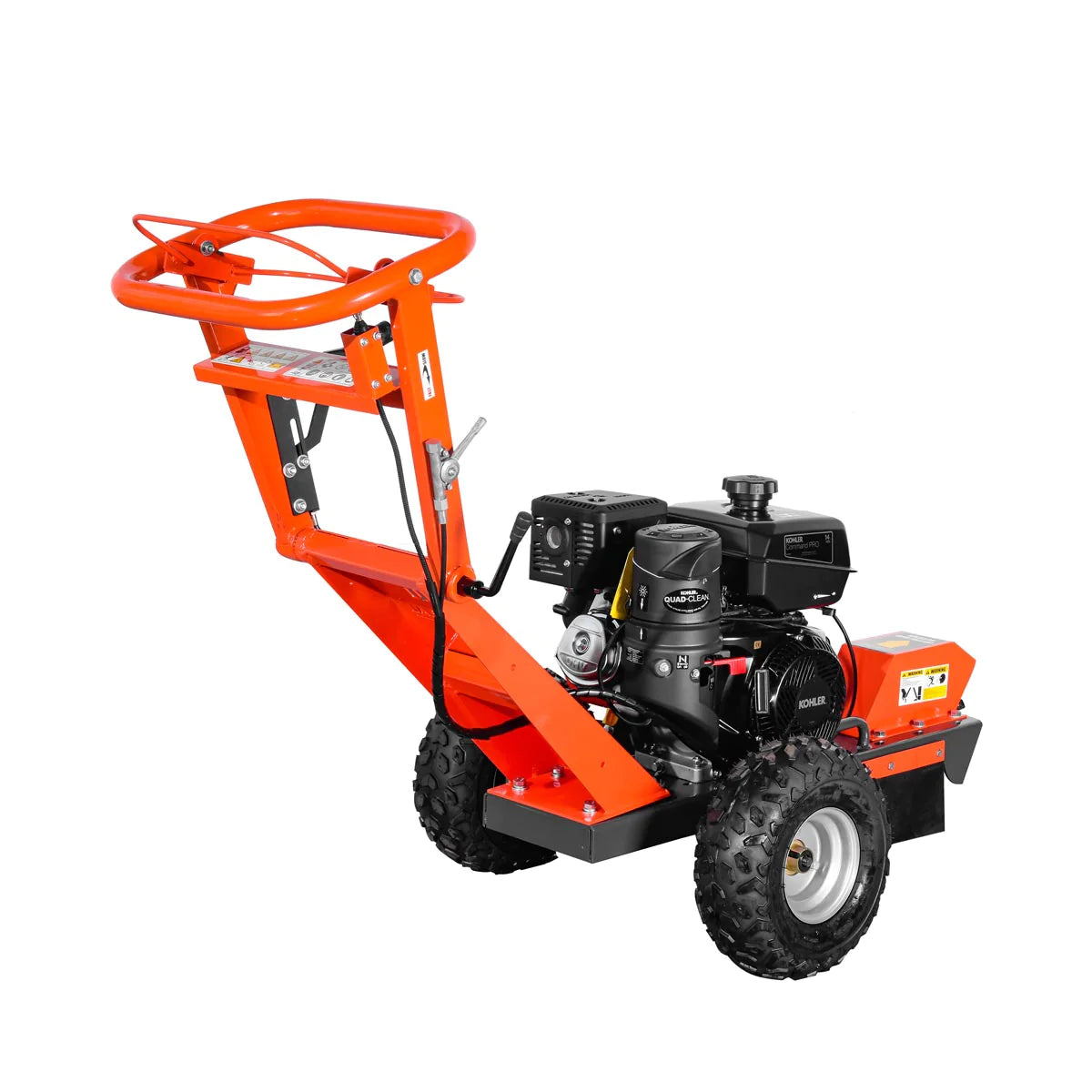 New Premium Walk-Behind Kohler Powered Stump Grinder, 9 Carbide Teeth, 24” Cutting Capacity