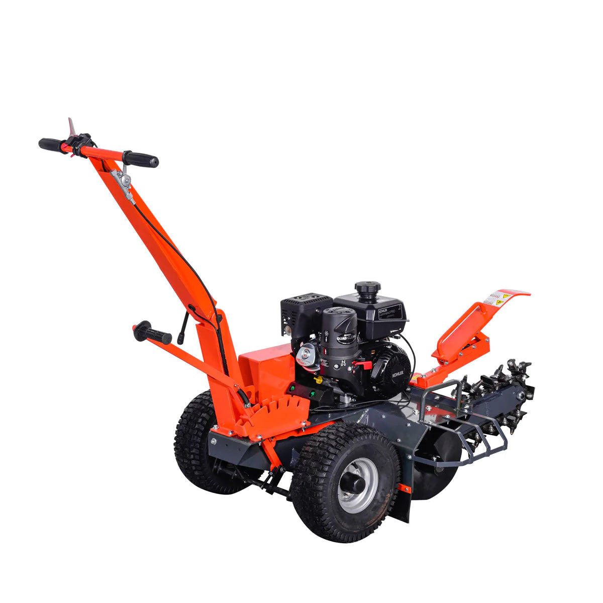 New Premium 18” Kohler Powered Trenching Machine, 4” Trench Width, 18” Trench Depth, 7 HP Gasoline Engine, Auto-Feed Auger