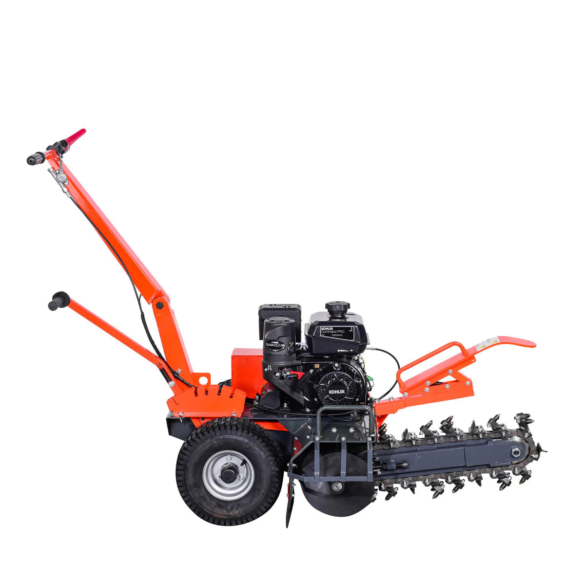 New Premium 18” Kohler Powered Trenching Machine, 4” Trench Width, 18” Trench Depth, 7 HP Gasoline Engine, Auto-Feed Auger