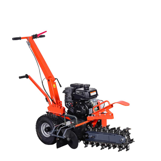 New Premium 18” Kohler Powered Trenching Machine, 4” Trench Width, 18” Trench Depth, 7 HP Gasoline Engine, Auto-Feed Auger