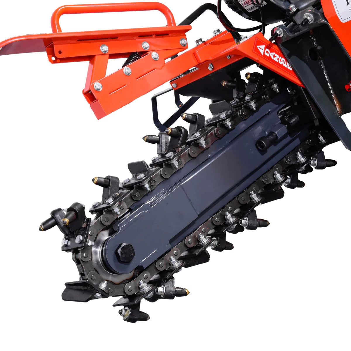 New Premium 18” Kohler Powered Trenching Machine, 4” Trench Width, 18” Trench Depth, 7 HP Gasoline Engine, Auto-Feed Auger