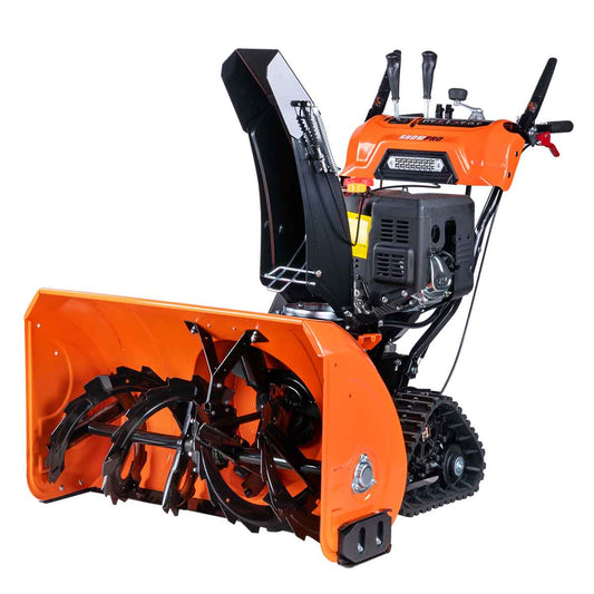 New Premium 34” Self-Propelled Gas-Powered Snow Blower, Dual-Stage, Rubber Track, Heated Hand Grips, Electric Start, 21” Intake Height