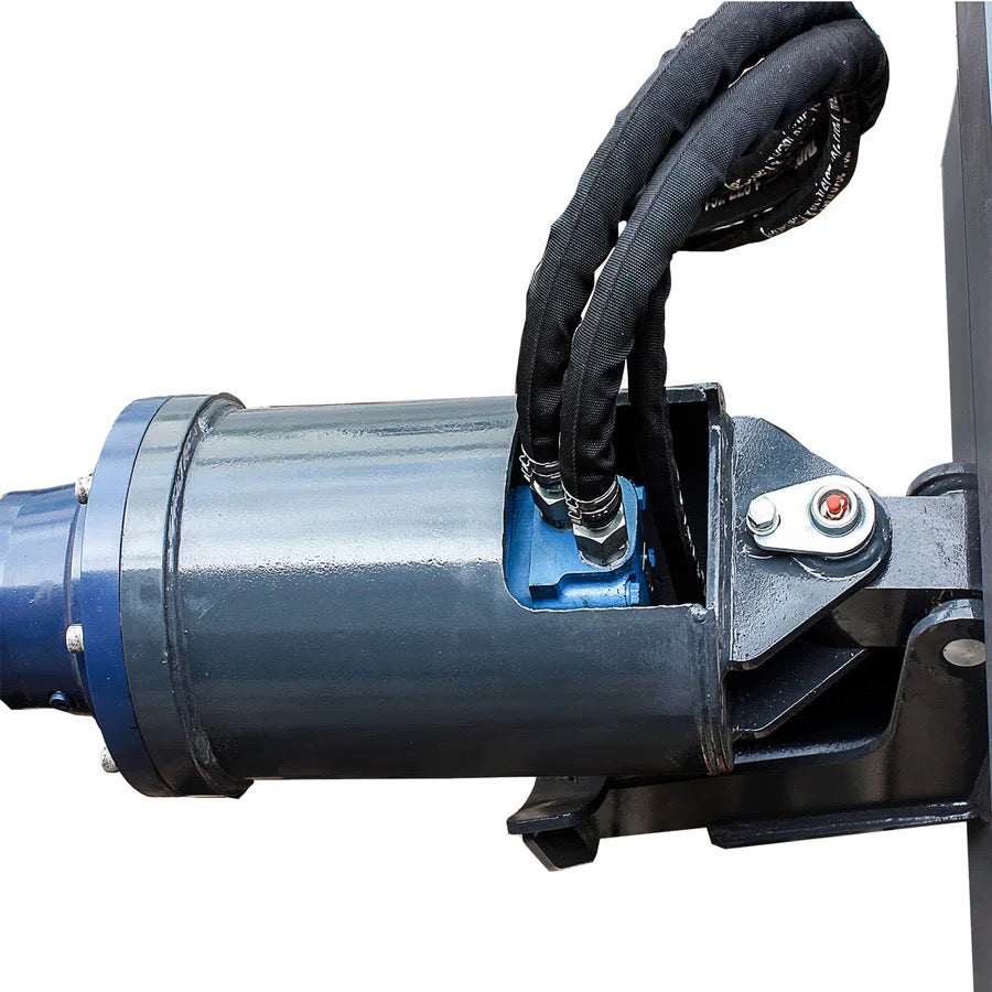 New Premium  Skid Steer Post Hole Auger Drive Attachment, 12” Diameter Auger, 48” Drilling Depth, Standard Flow
