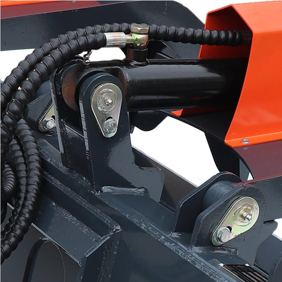 New Premium 72” Skid Steer Solid Bottom Grapple Bucket, 35” Grab Opening, Dual Cylinder Arms, 3000-lb Capacity, 30-70 HP