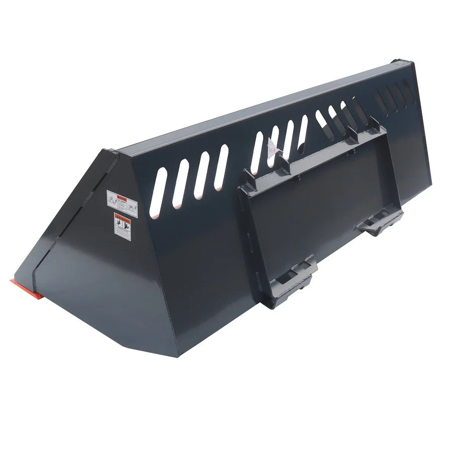 New Premium Heavy-Duty 84” Skid Steer Snow/Mulch Bucket, Bolt-On Cut Edge, 1500-lb Weight Capacity