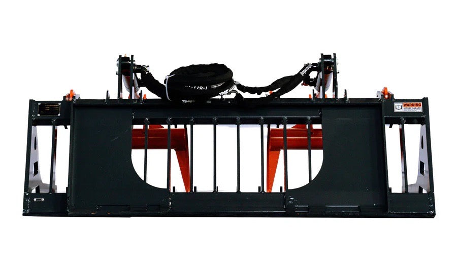 New Premium Skid Steer Skeleton Grapple Attachment, Universal Mount, 34” Arm Opening, 3” Tine Spacing, 2600 lb Weight Capacity