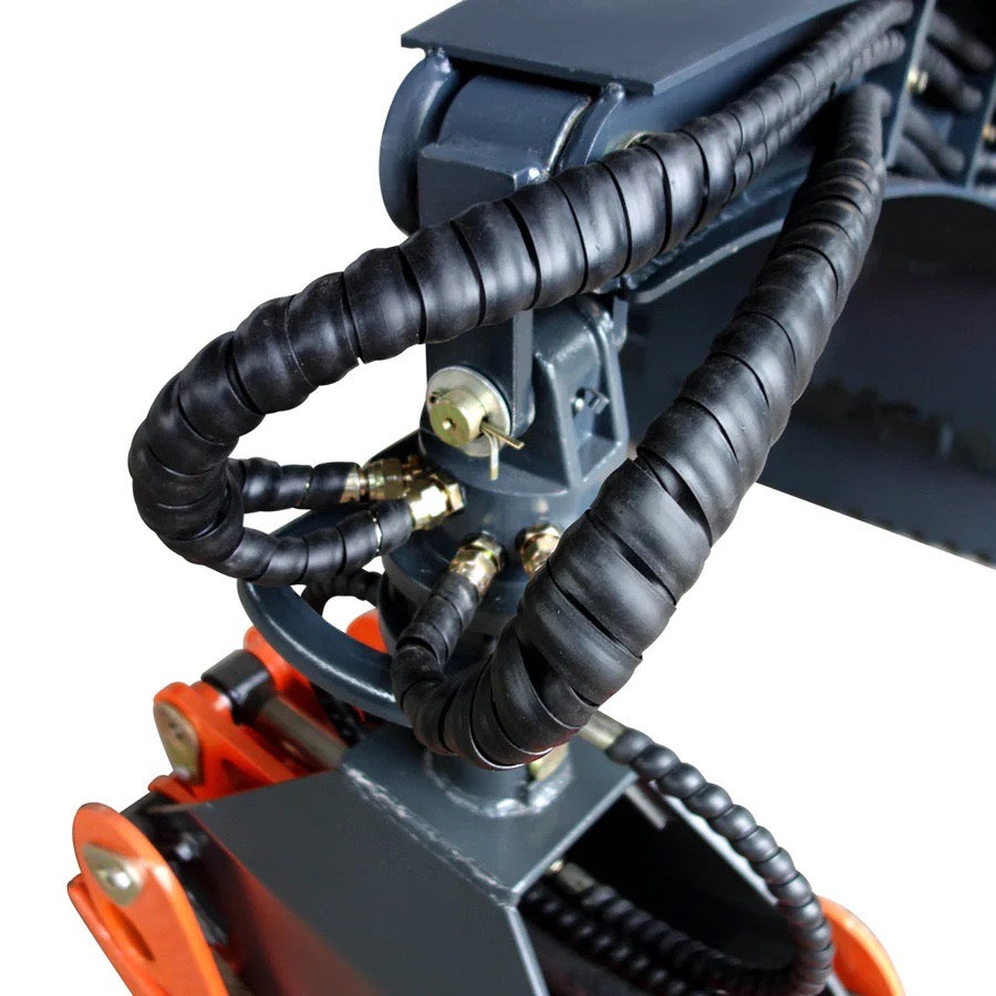 New Premium 50" Skid Steer Rotary Log Grapple, 360° Rotation, 12V Solenoid Control Valve, 4500 LB Capacity