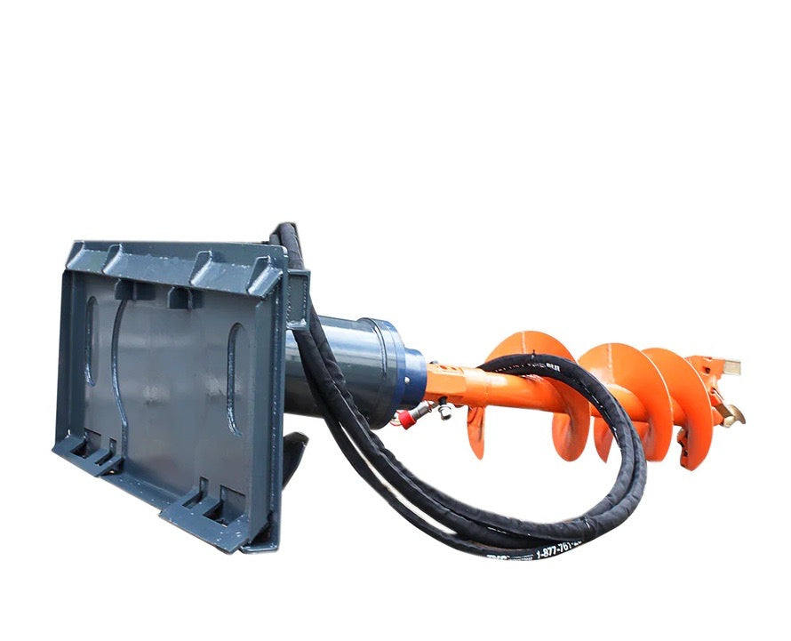 New Premium Skid Steer Post Hole Auger Drive Attachment, 12” Diameter