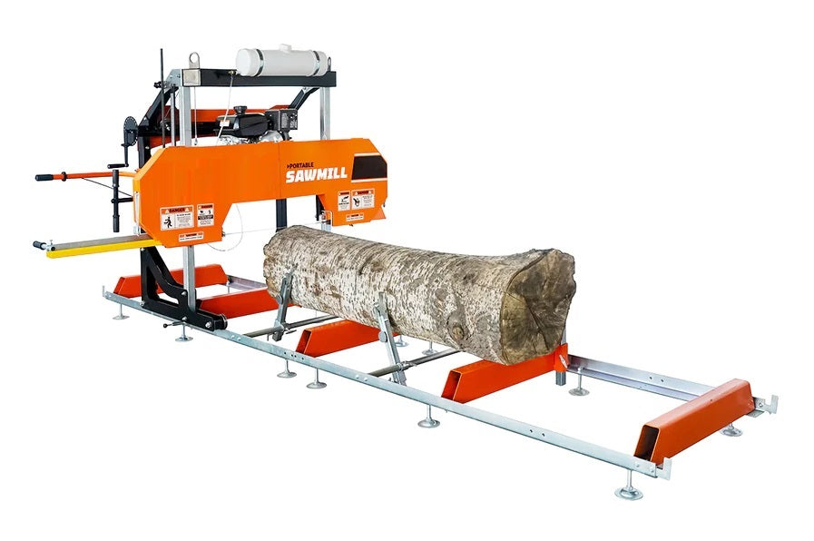 New 30" Portable Sawmill, 14 HP Kohler Engine, 28" Board Width, 12' Log Length, 14.5' Track Bed