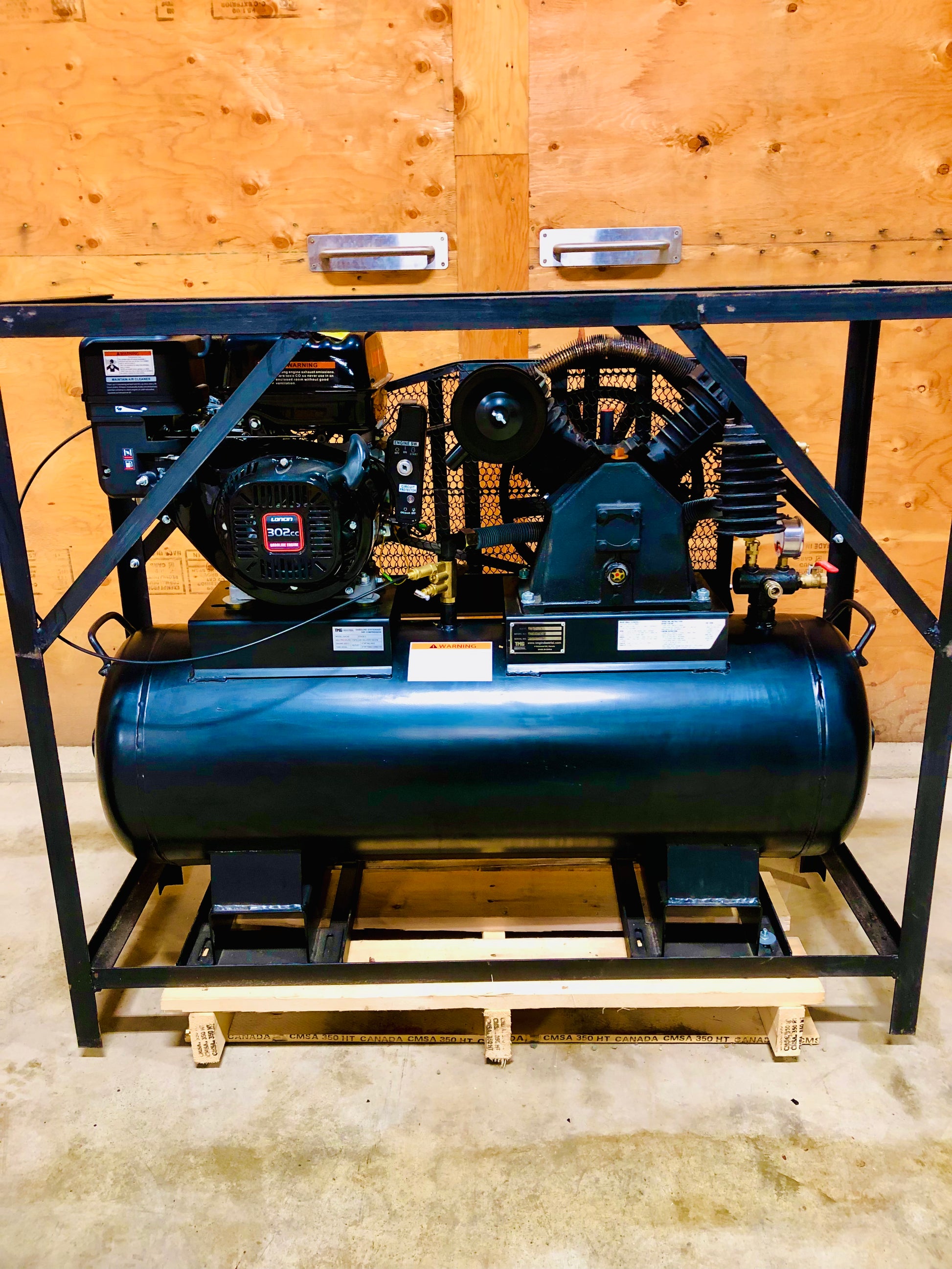 New 40 Gallon 2 Stage Truck Mounted Air Compressor 9 HP OHV Loncin Engine Horizontal Tank